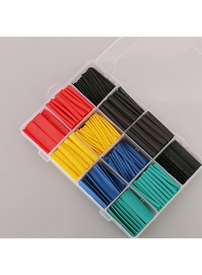 530pcs Heat Shrink Tubing Insulation Shrinkable Tube Assortment Electronic Polyolefin Ratio 2:1 Wrap Wire Cable Sleeve Tubes Kit - Image 2